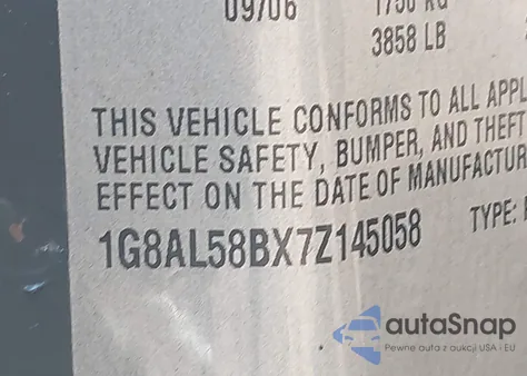 2007 Saturn Ion Level 3 from USA, damaged, VIN 1G8AL58BX7Z145058